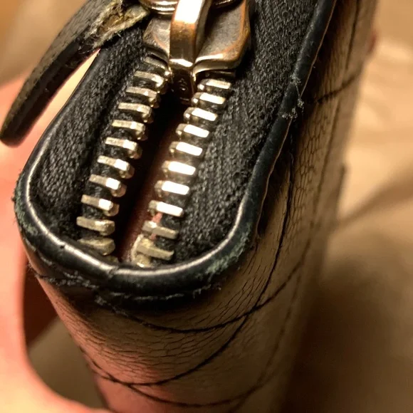 CHANEL Long Zip Wallet Matelasse BLACK - Picture 10 of 14